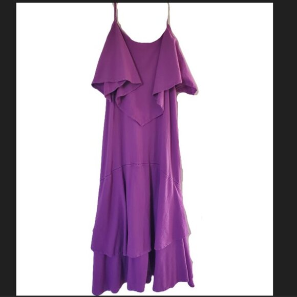 Cottonways "Dunes" Cold Shoulder 100% Cotton Maxi size 3 (2X) - Picture 1 of 2